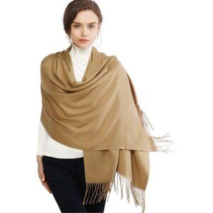 ⚡Women's Camel Pashmina Shawls Evening Dress Bridesmaid Winter Warm Long Scarf